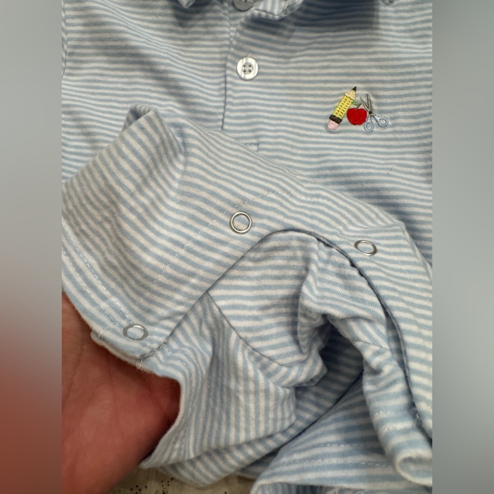 Jellybeans Embroidered Back-to-school Romper JonJon Playsuit Cotton - Picture 5 of 5